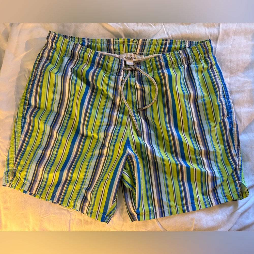 Bugatchi Striped Swim Shorts